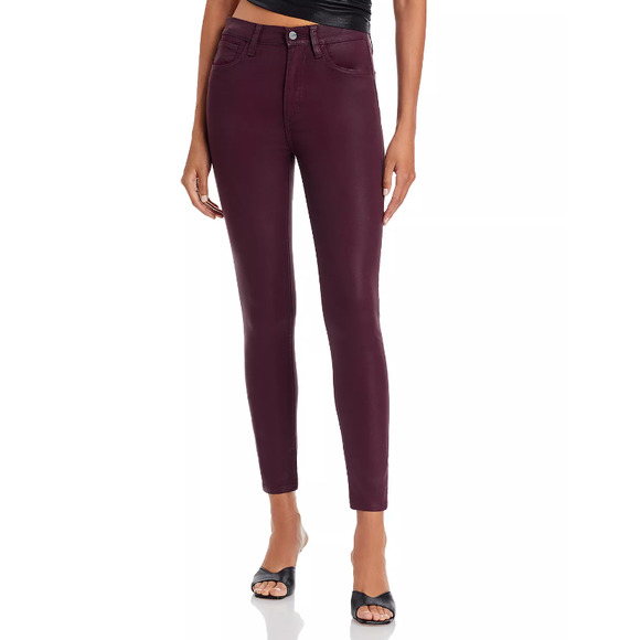 $198 Msrp Joe's Jeans The Charlie High Rise Coated Ankle Skinny Jeans - Picture 3 of 4